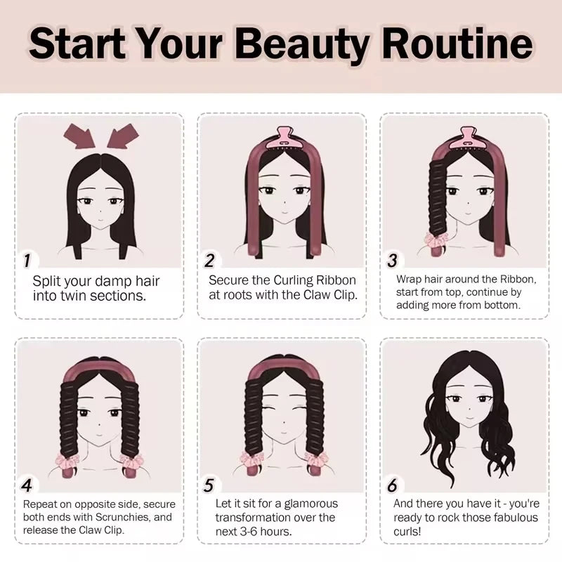Heatless Hair Curler Styling Set