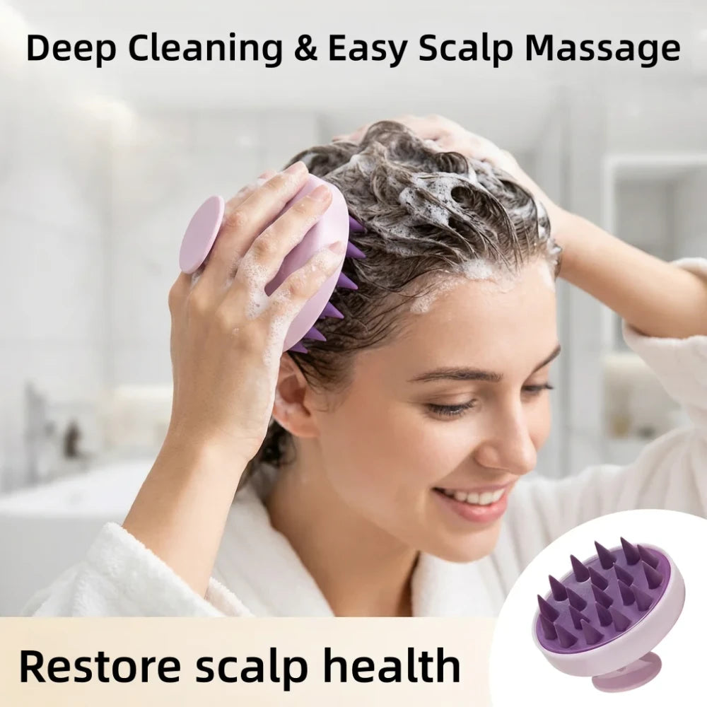 Silicone Scalp Massage Shampoo Brush