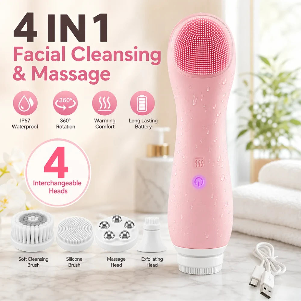 Rechargeable Sonic Facial Cleansing Brush