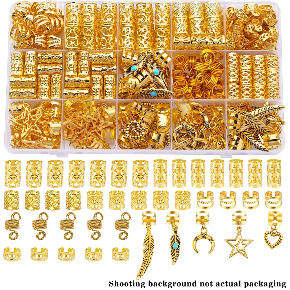 Metal Heart Braid Hair Rings