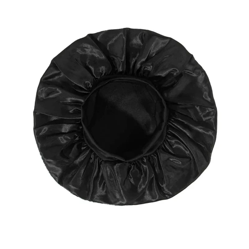 Elastic Wide Band Satin Hair Bonnet